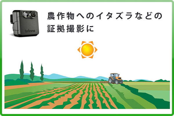 田んぼ、畑、農場の監視に最適な自動録画カメラです